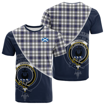 Printivon Hannay Modern Tartan Scottish Crest T Shirt