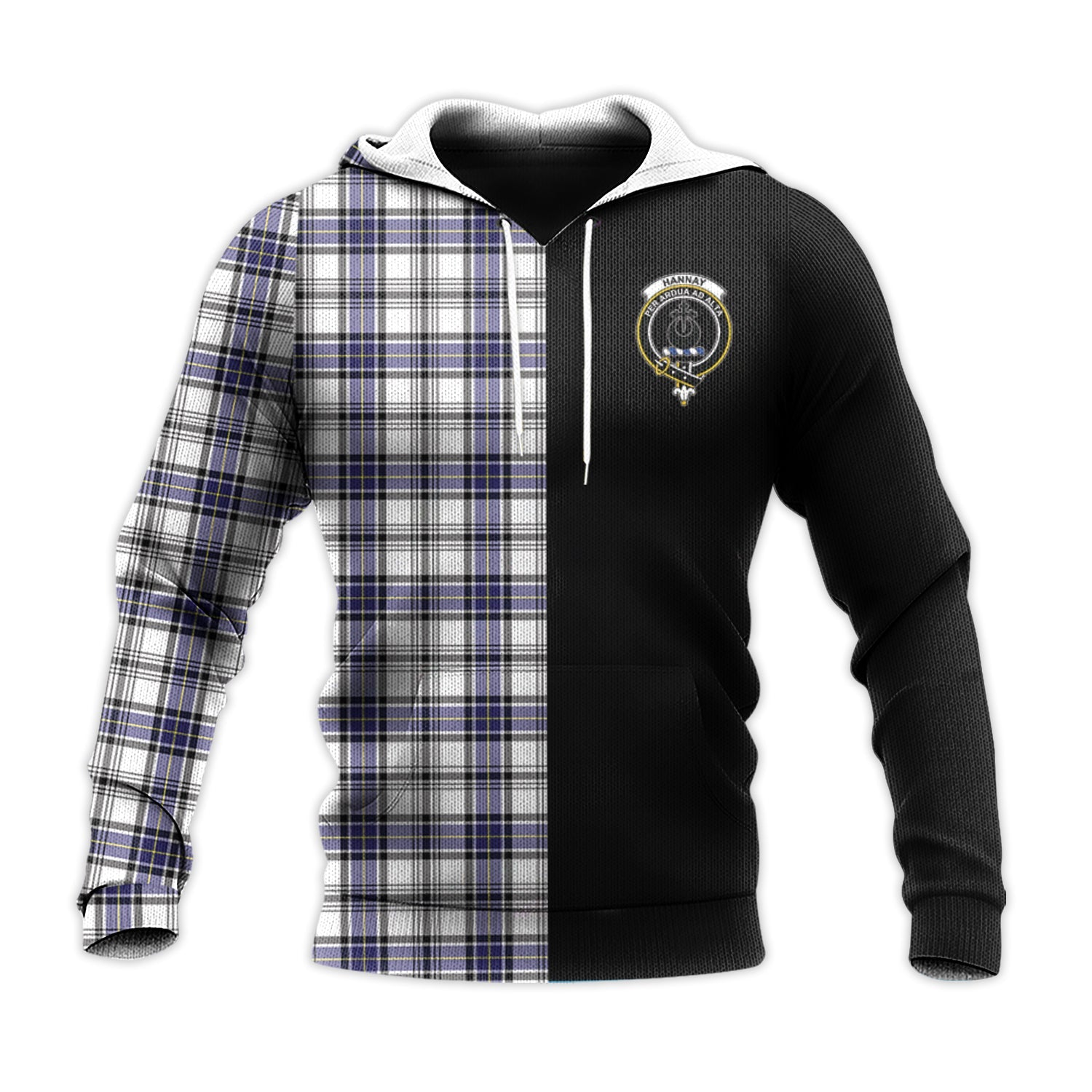 Printivon Hannay Modern Tartan Personalize Half Hoodie