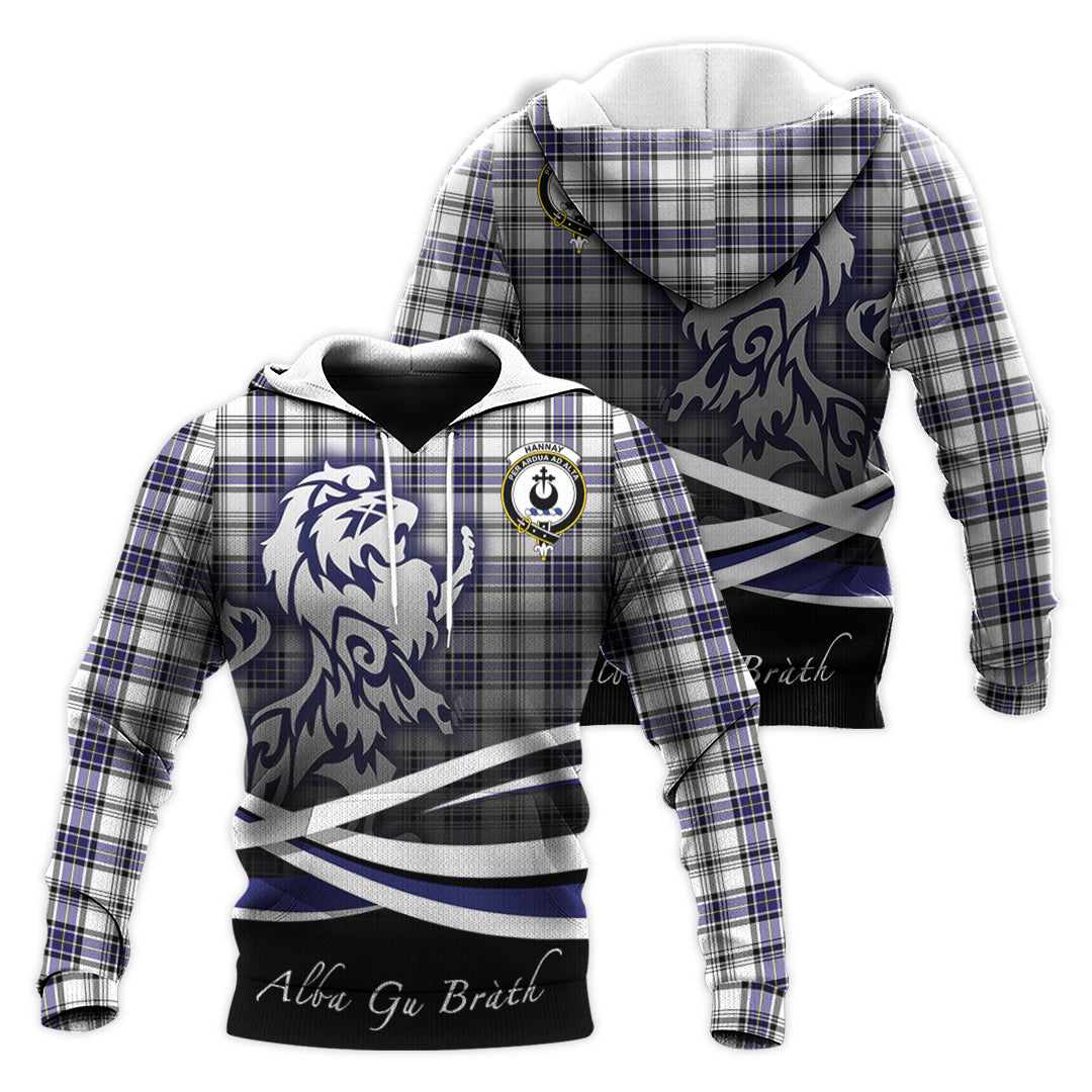 Printivon Hannay Modern Tartan Scottish Lion Hoodie