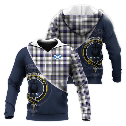 Printivon Hannay Modern Tartan Scottish Crest Hoodie