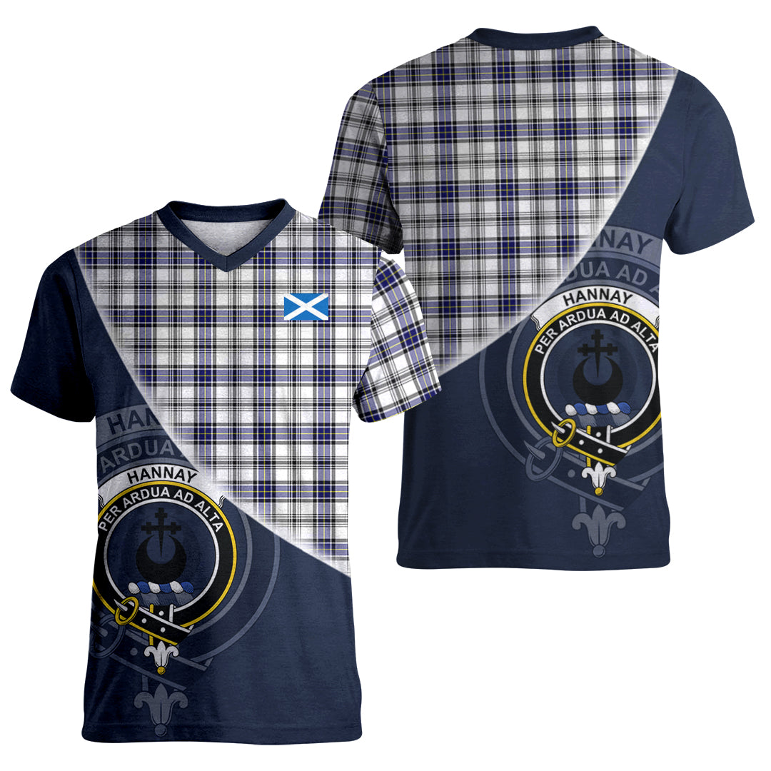 Printivon Hannay Modern Tartan Scottish Crest T Shirt
