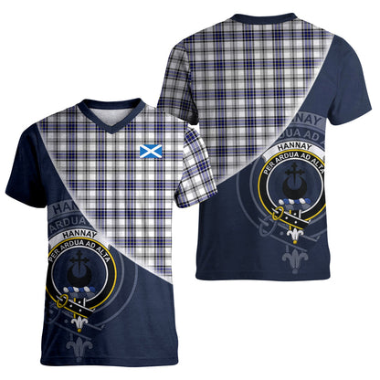 Printivon Hannay Modern Tartan Scottish Crest T Shirt