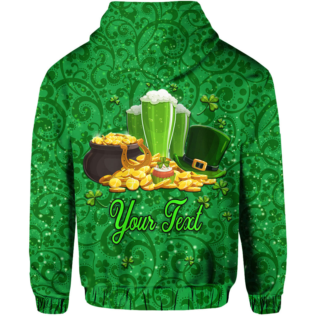 Custom Ireland Happy Saint Patricks Day Hoodie With Shamrock