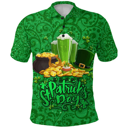 Ireland Polo Shirt Happy Saint Patricks Day With Shamrock
