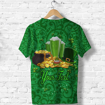 Custom Ireland Happy Saint Patricks Day T Shirt With Shamrock