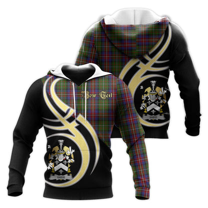Printivon Hargis Clan Believe In Me Crest Tartan Knitted Hoodie Custom Your Text