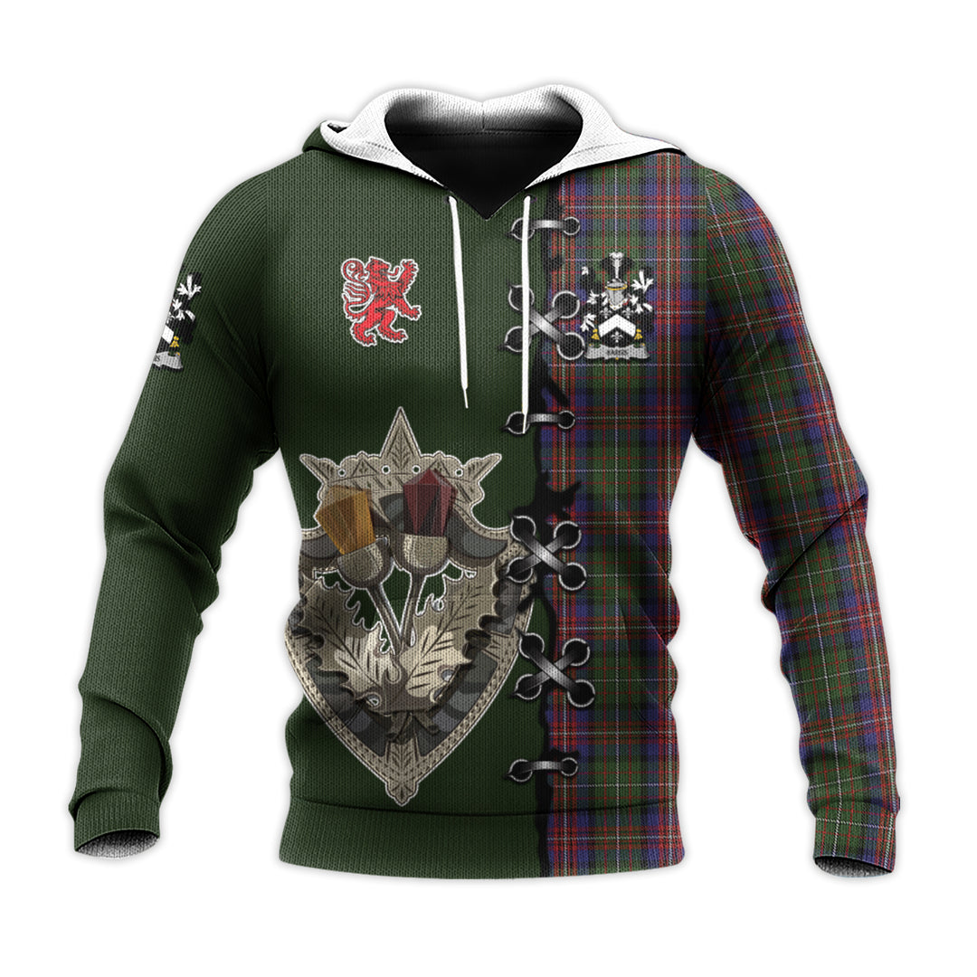 Printivon Hargis Tartan Hoodie Lion Rampant And Celtic Thistle Style