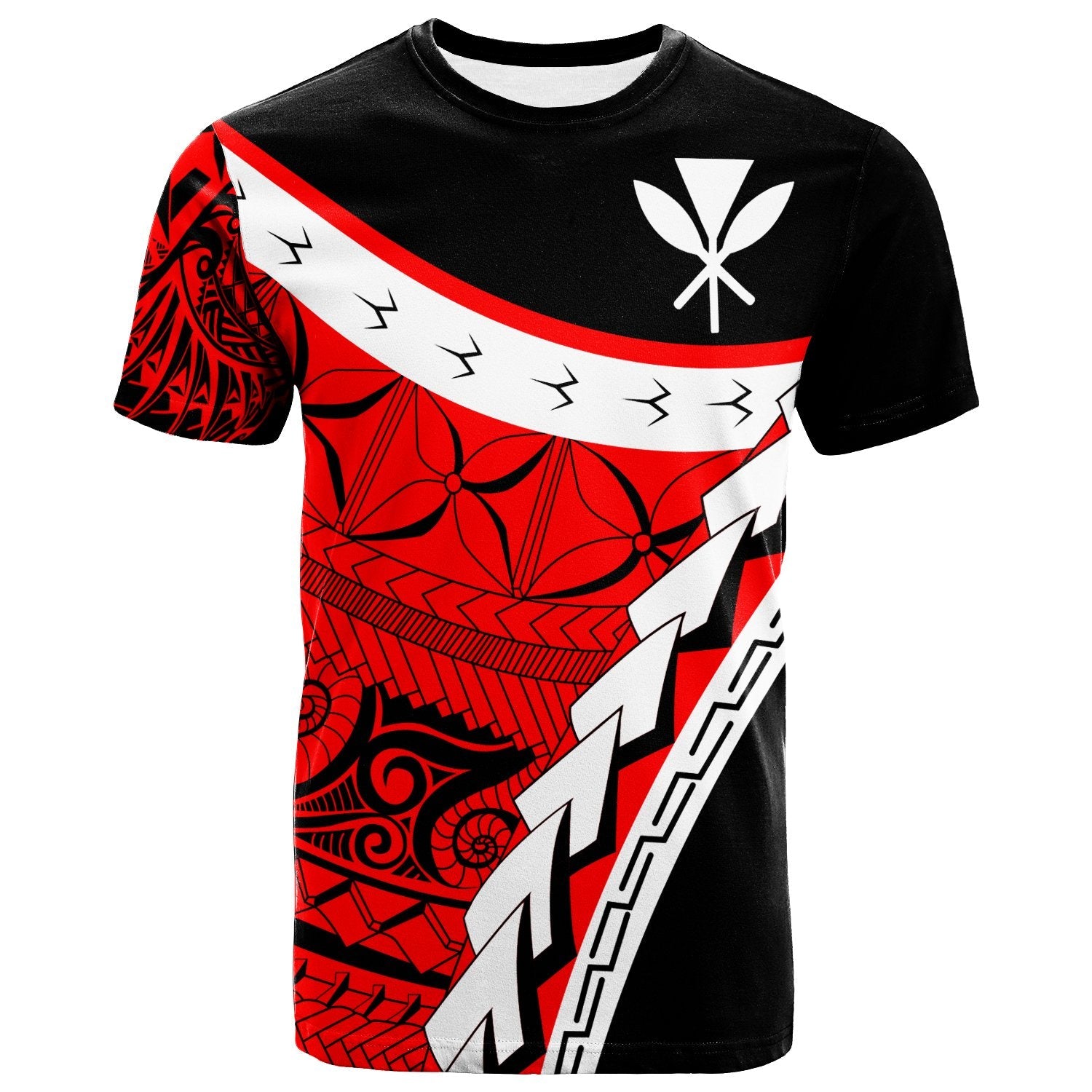 Hawaii T - Shirt - Proud Of Hawaii Polynesian Pattern Red Printed Shirt