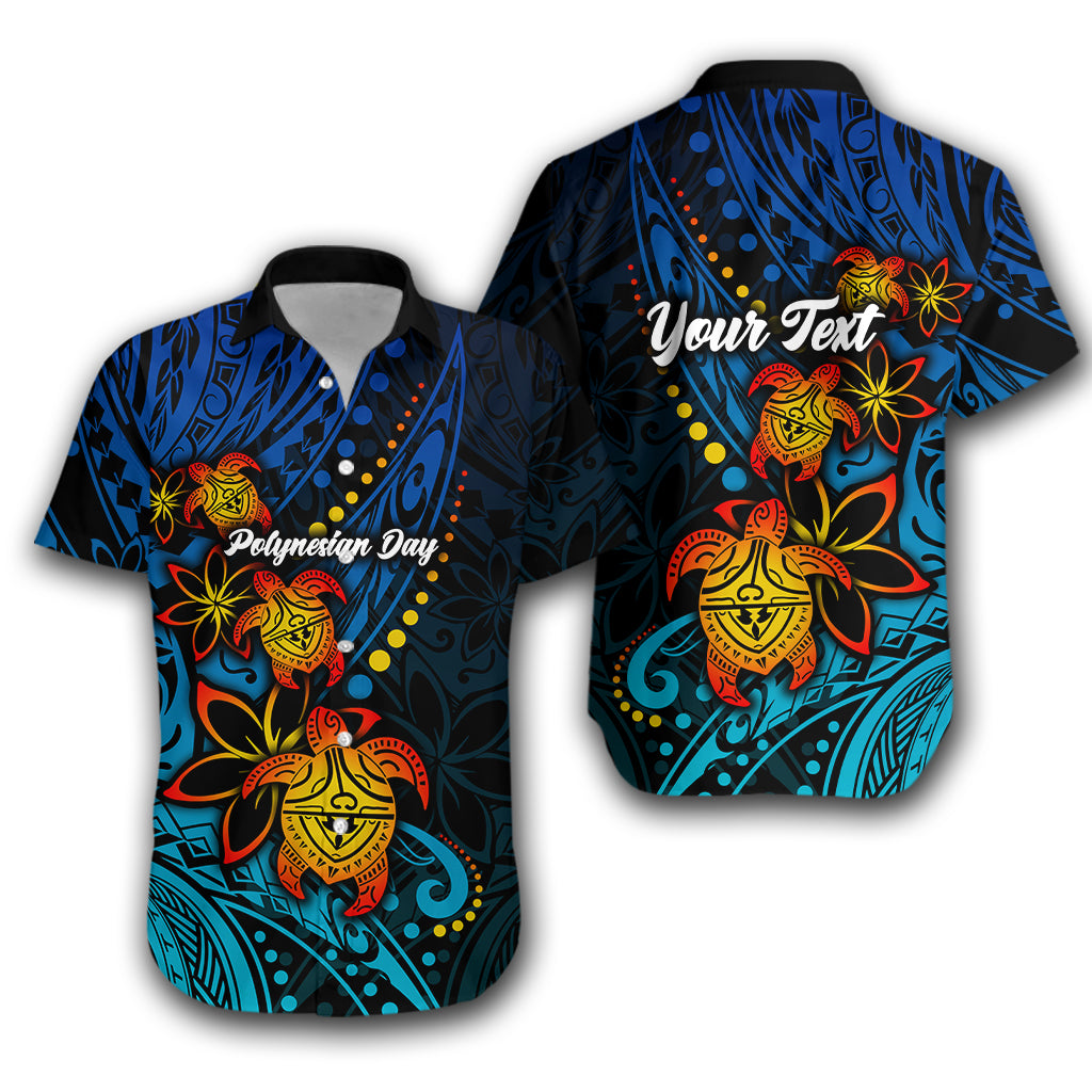 Custom Personalised Polynesian Day Hawaiian Shirt Turtle Style -