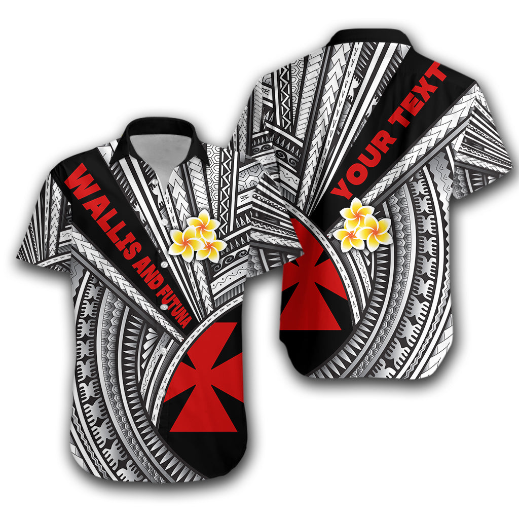Custom Personalised Wallis and Futuna Hawaiian Shirt Polynesian Style - Black