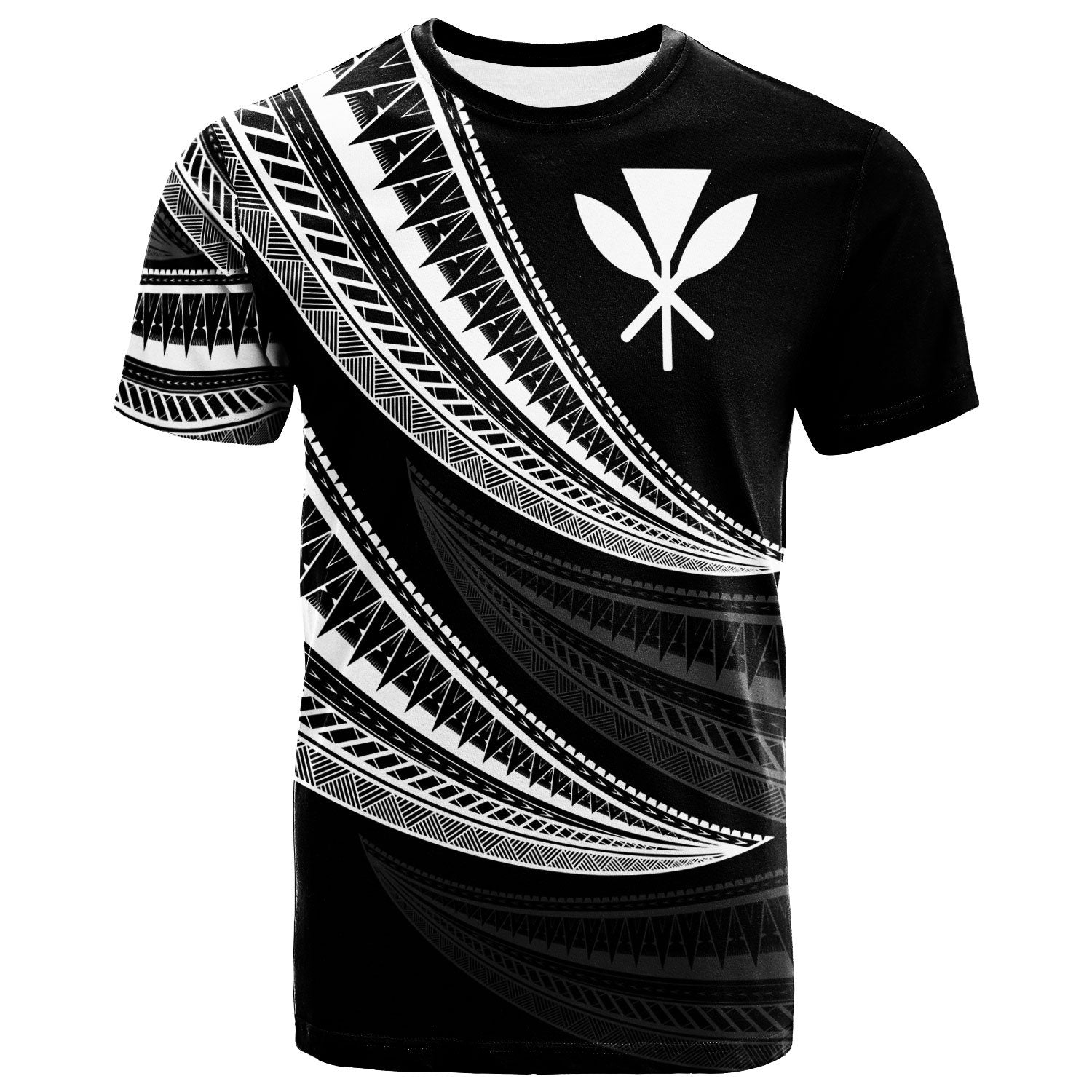 Hawaii Custom Personalised T Shirt Wave Pattern Alternating White Color