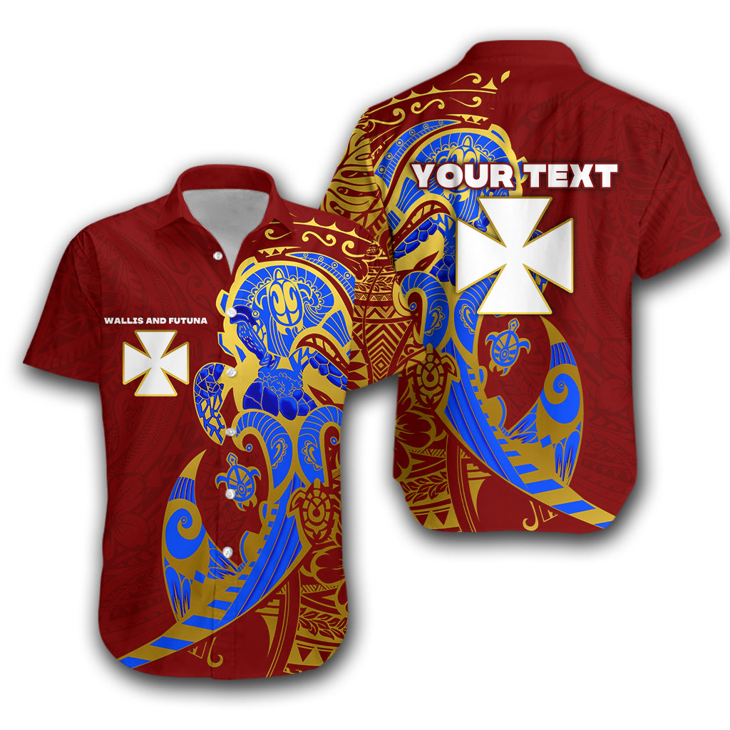 Custom Personalised Wallis and Futuna Hawaiian Shirt Polynesian Royal Style