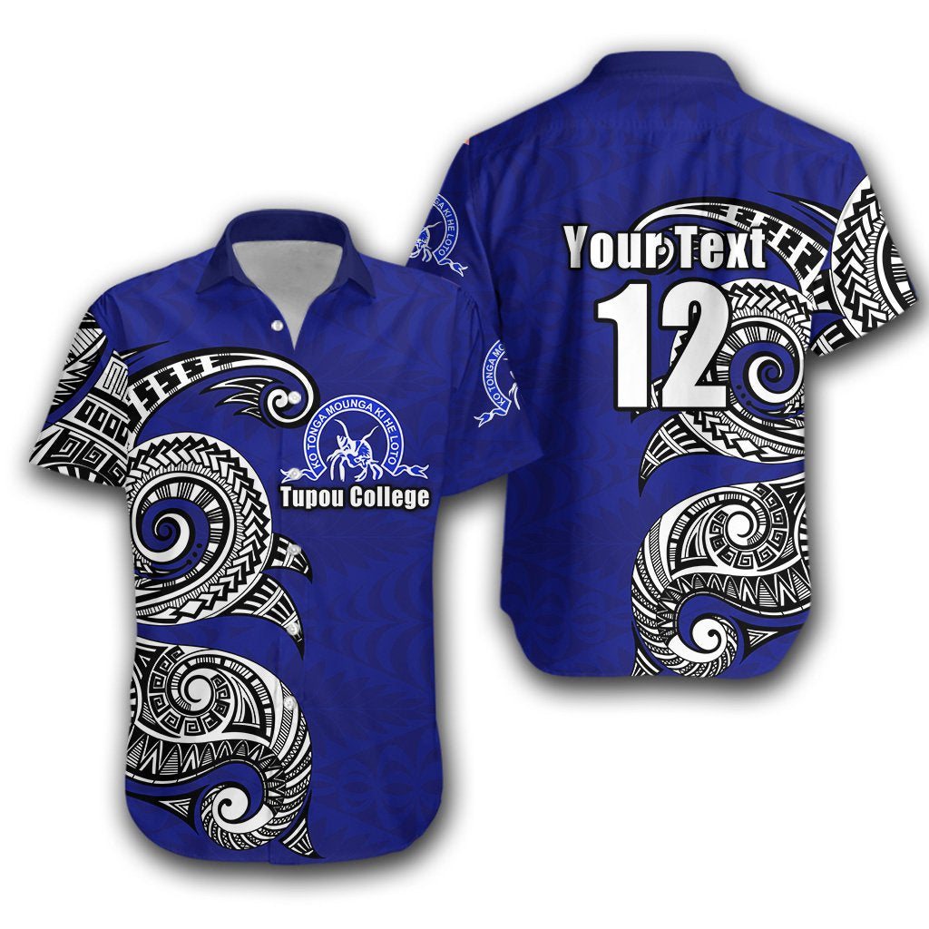Custom Personalised Kolisi Ko Tupou College Tonga Hawaiian Shirt Polynesian Waves Style