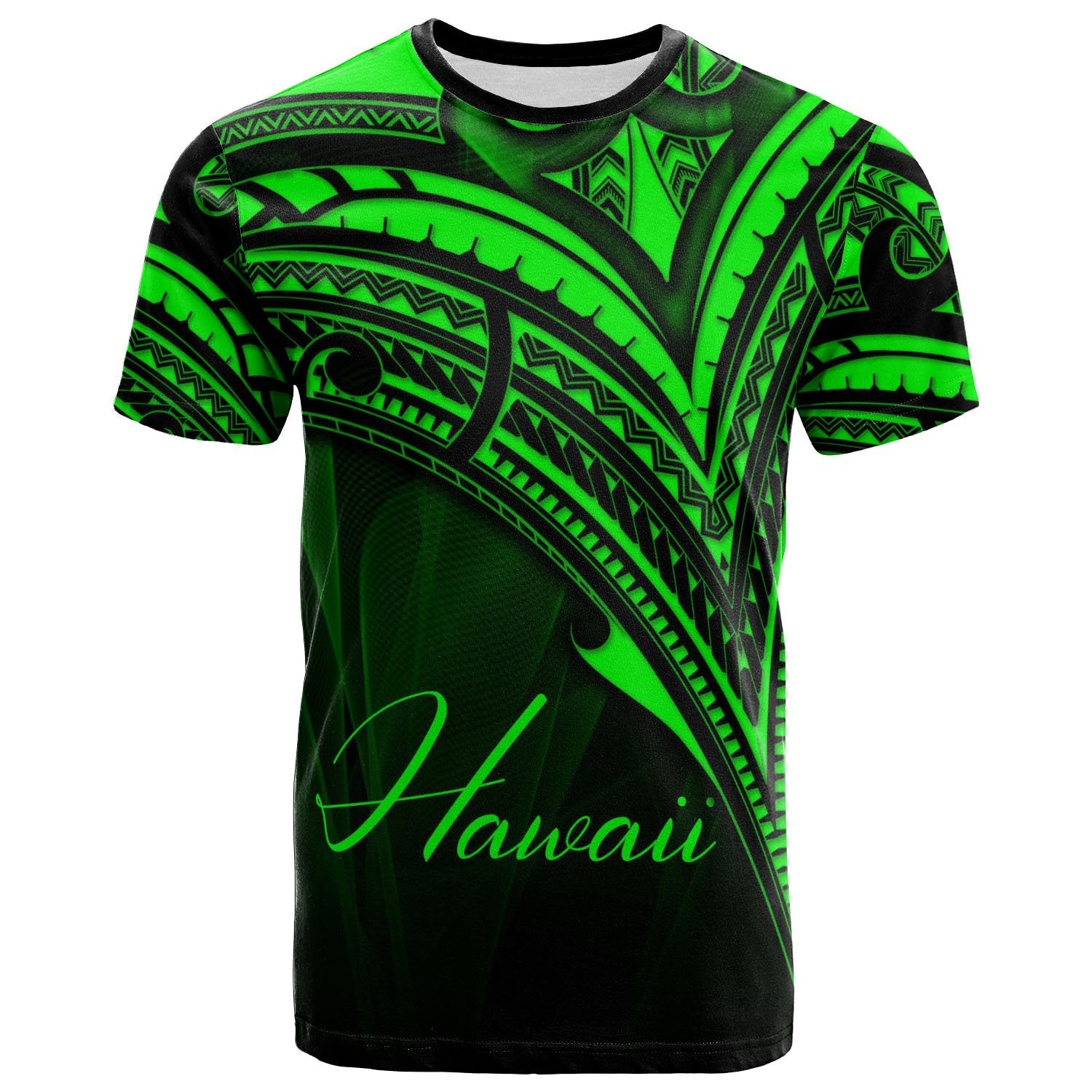 Hawaii T-Shirt Green Color Cross Style
