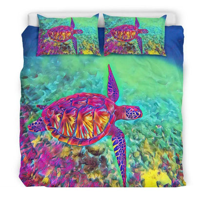 Hawaii Duvet Cover Set Hawaii Sea Turtle 01
