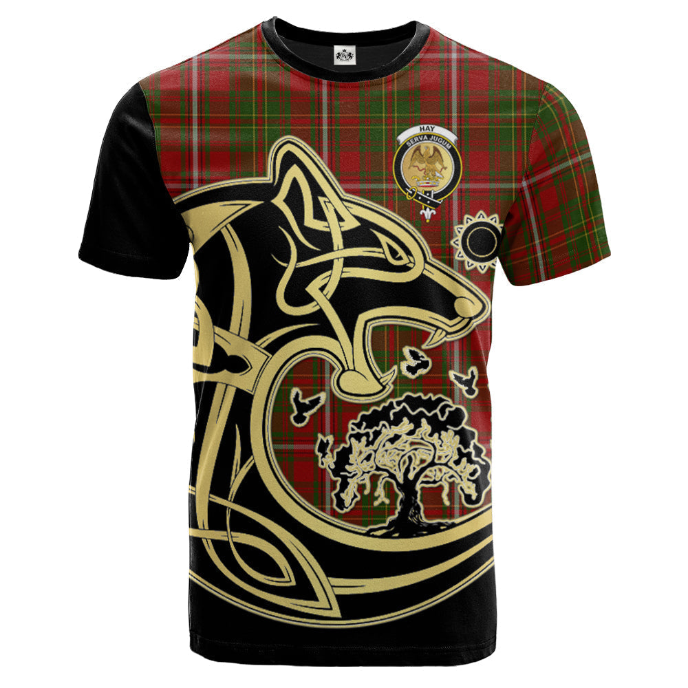 Printivon Hay Crest Celtic Wolf Tartan T Shirt Custom Your Text