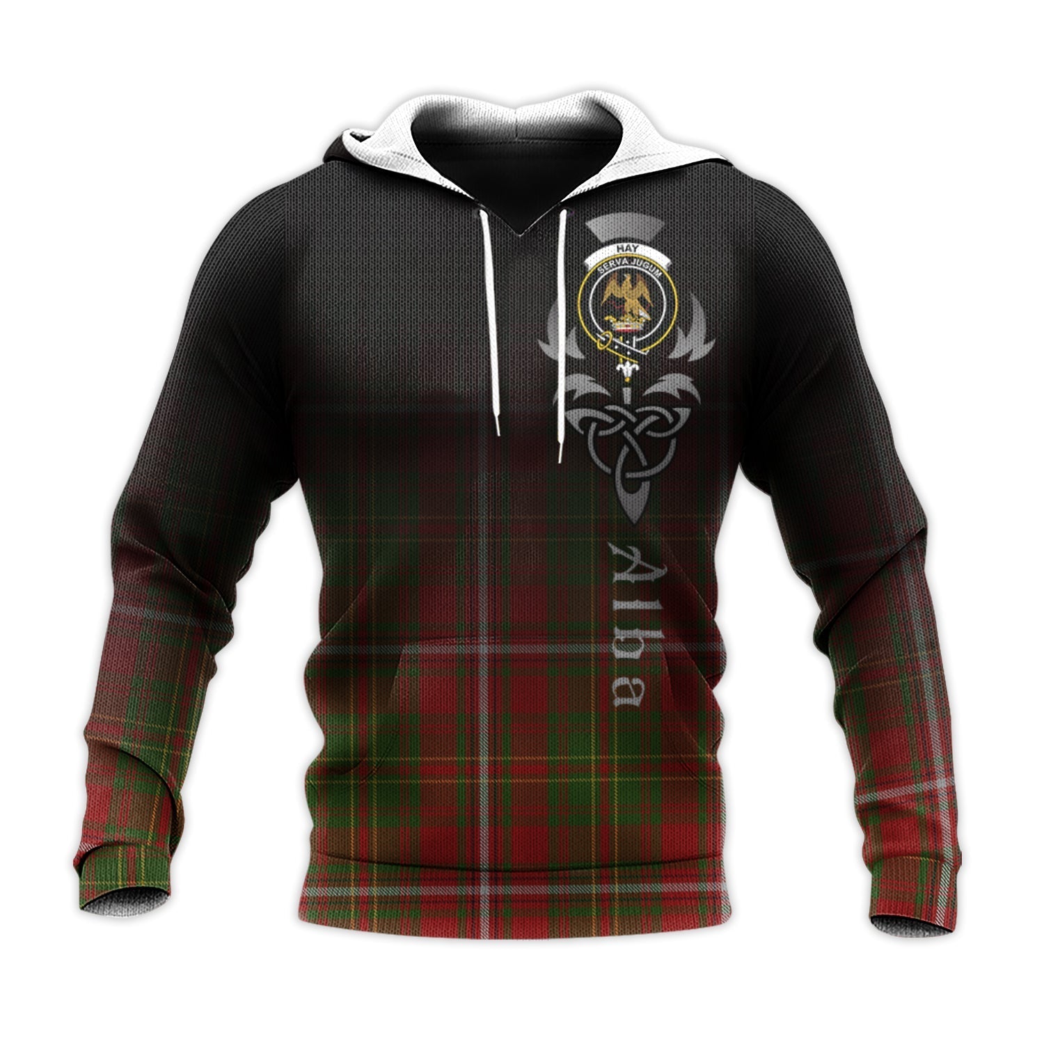 Printivon Hay Tartan Crest Alba Celtic Hoodie