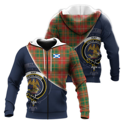 Printivon Hay Ancient Tartan Scottish Crest Hoodie