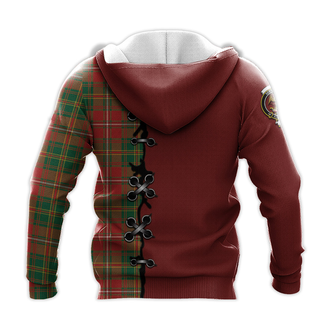 Printivon Hay Ancient Tartan Hoodie Lion Rampant And Celtic Thistle Style