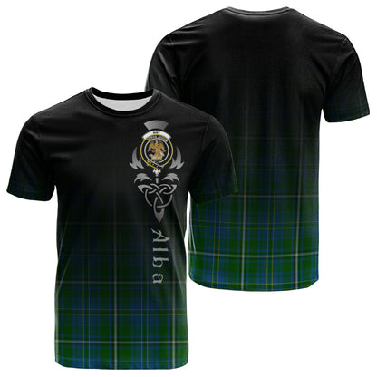 Printivon Hay Hunting Tartan Crest Alba Celtic T Shirt