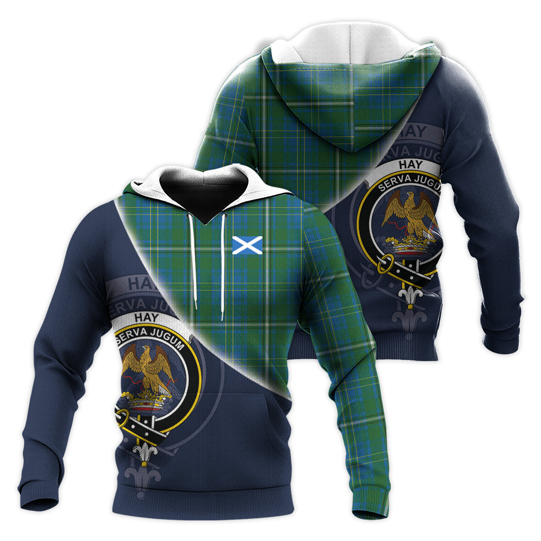 Printivon Hay Hunting Tartan Scottish Crest Hoodie