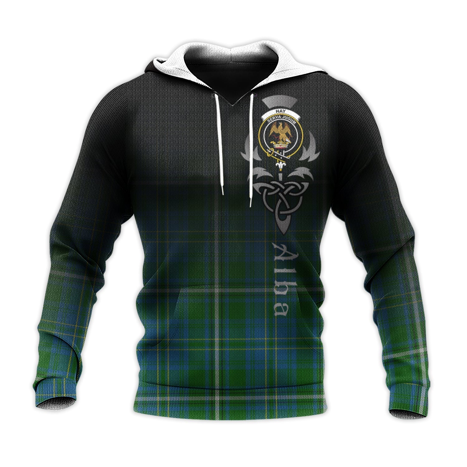 Printivon Hay Hunting Tartan Crest Alba Celtic Hoodie