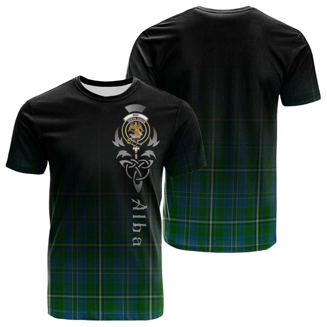 Printivon Hay Hunting Tartan Crest Alba Celtic T Shirt