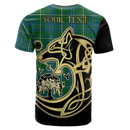 Printivon Hay Hunting Crest Celtic Wolf Tartan T Shirt Custom Your Text