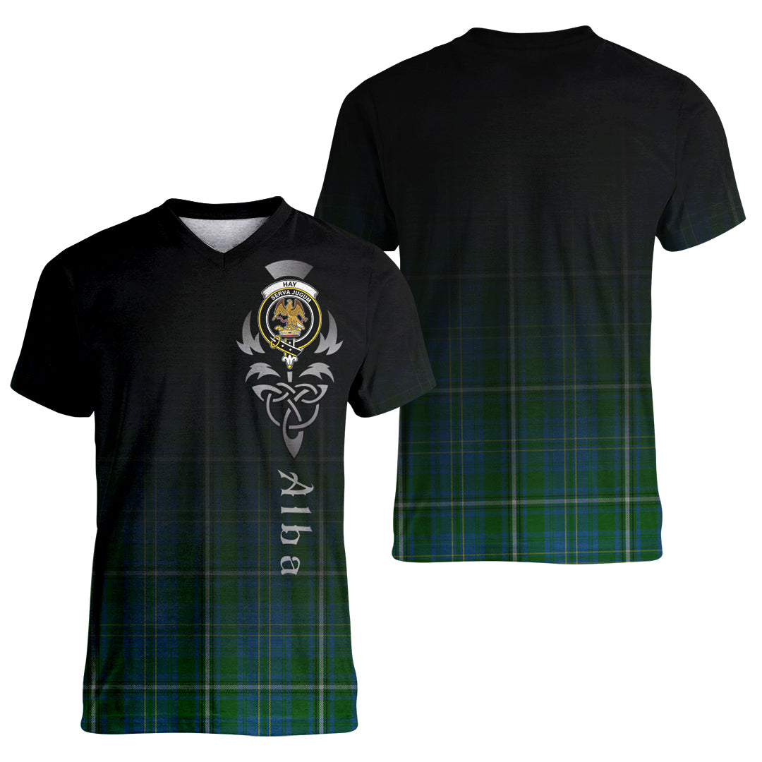 Printivon Hay Hunting Tartan Crest Alba Celtic T Shirt
