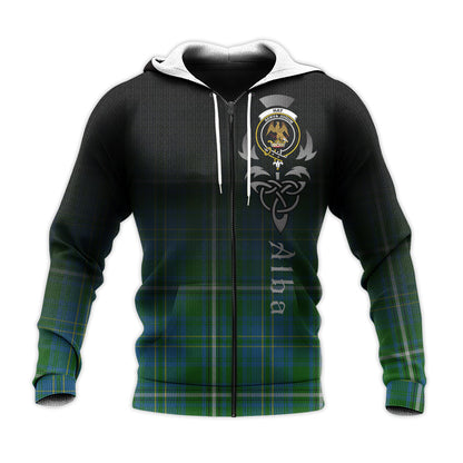 Printivon Hay Hunting Tartan Crest Alba Celtic Hoodie