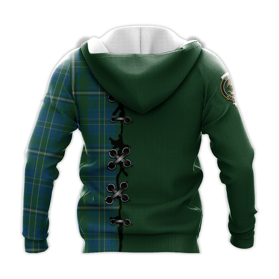 Printivon Hay Hunting Tartan Hoodie Lion Rampant And Celtic Thistle Style