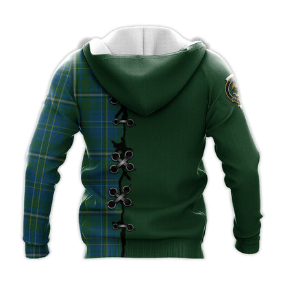 Printivon Hay Hunting Tartan Hoodie Lion Rampant And Celtic Thistle Style