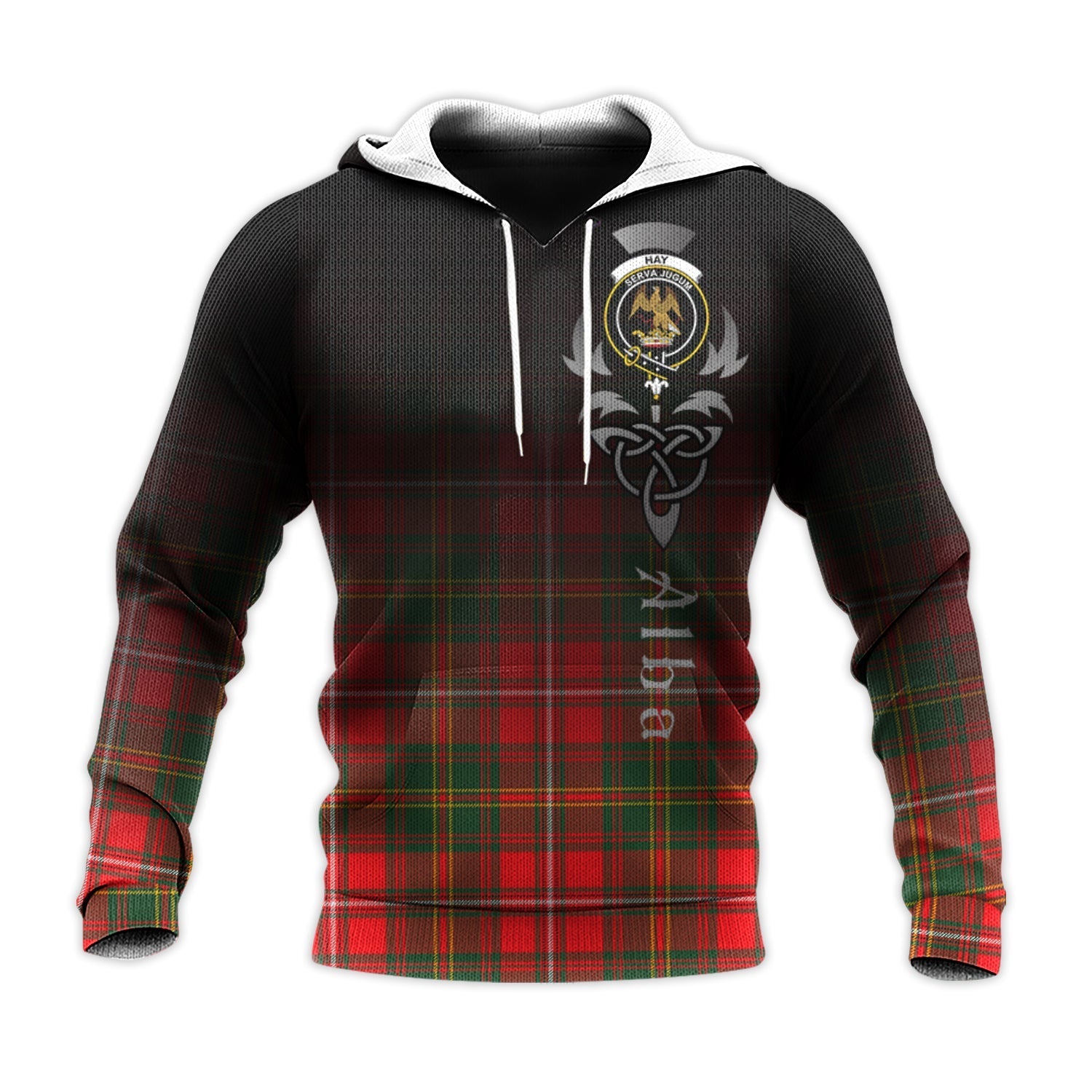 Printivon Hay Modern Tartan Crest Alba Celtic Hoodie