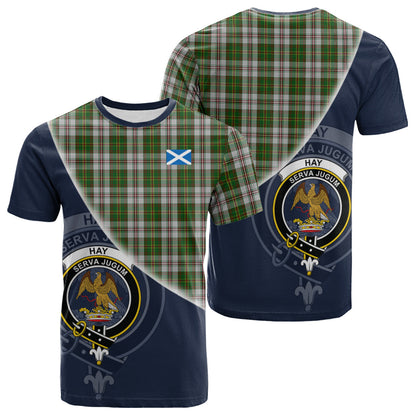 Printivon Hay White Dress Tartan Scottish Crest T Shirt