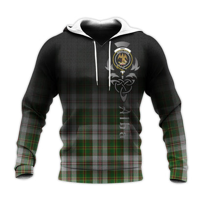 Printivon Hay White Dress Tartan Crest Alba Celtic Hoodie