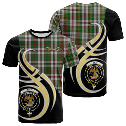 Printivon Hay White Dress Tartan Crest Believe In Me T Shirt