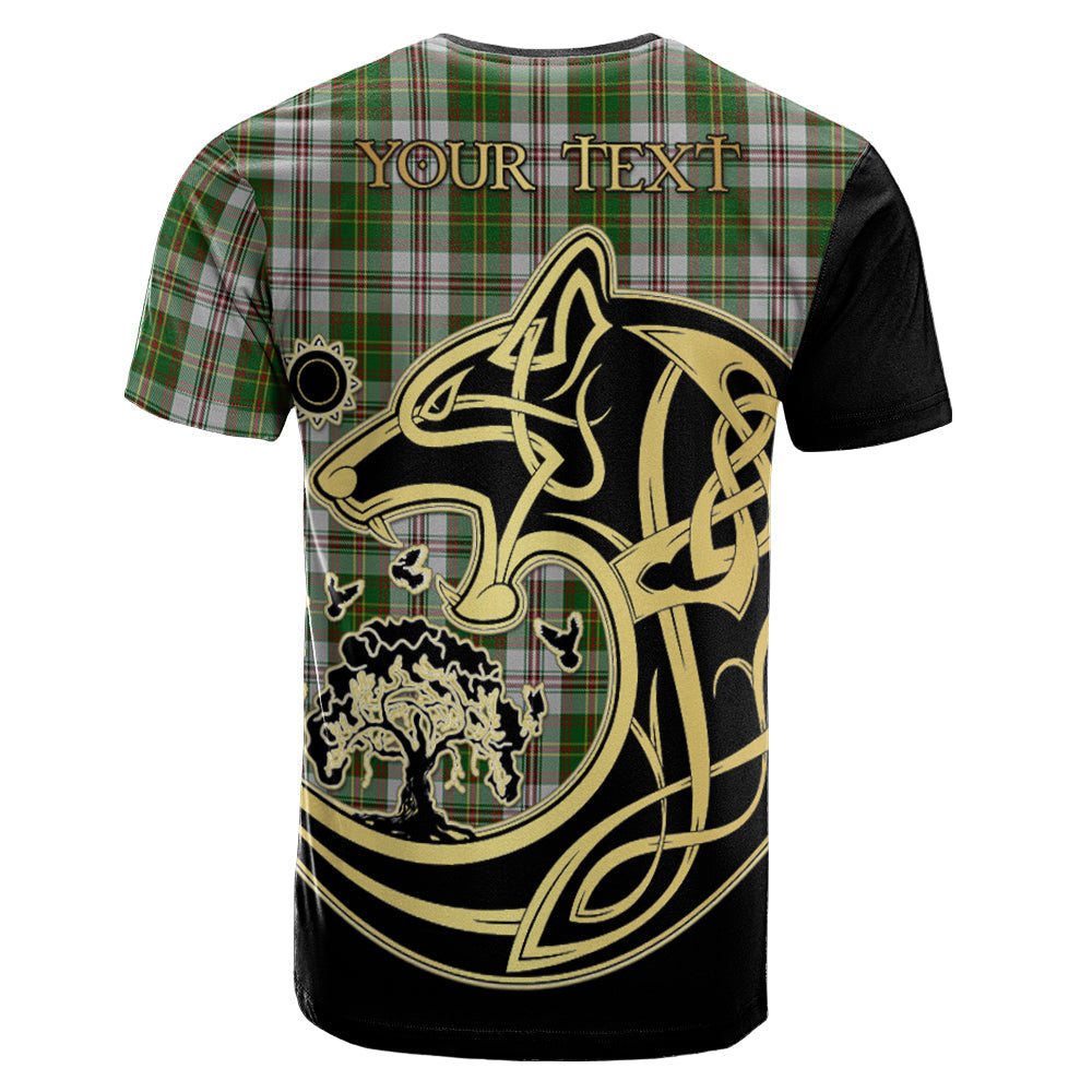 Printivon Hay White Dress Crest Celtic Wolf Tartan T Shirt Custom Your Text