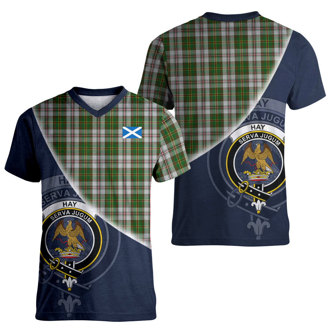 Printivon Hay White Dress Tartan Scottish Crest T Shirt