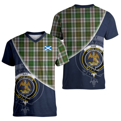 Printivon Hay White Dress Tartan Scottish Crest T Shirt
