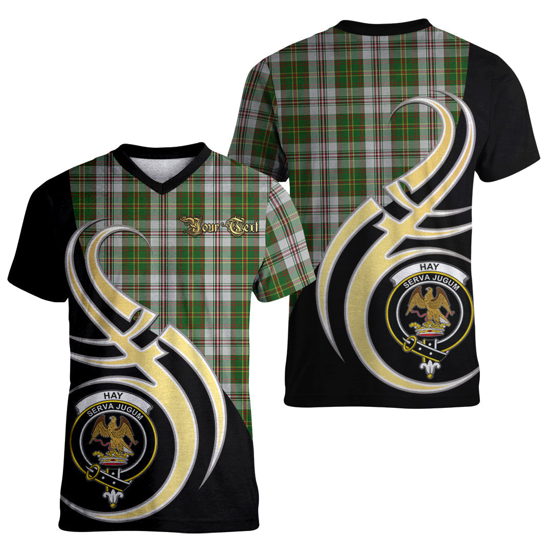 Printivon Hay White Dress Tartan Crest Believe In Me T Shirt