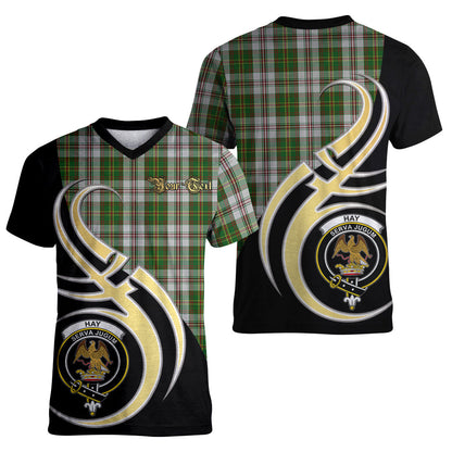 Printivon Hay White Dress Tartan Crest Believe In Me T Shirt
