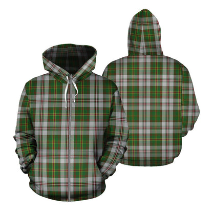 Printivon Hay White Dress Tartan Hoodie