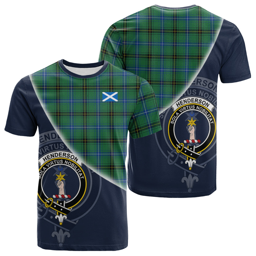 Printivon Henderson Ancient Tartan Scottish Crest T Shirt