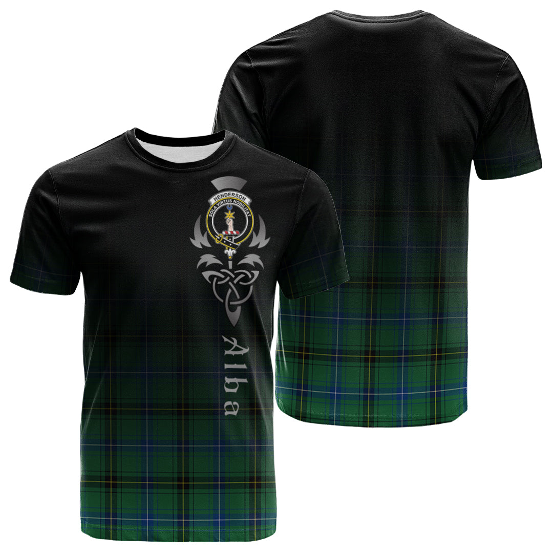 Printivon Henderson Ancient Tartan Crest Alba Celtic T Shirt