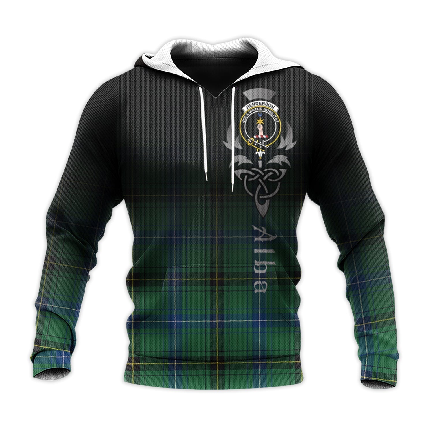 Printivon Henderson Ancient Tartan Crest Alba Celtic Hoodie
