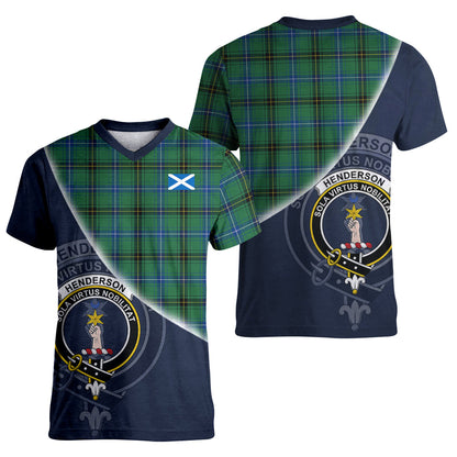 Printivon Henderson Ancient Tartan Scottish Crest T Shirt