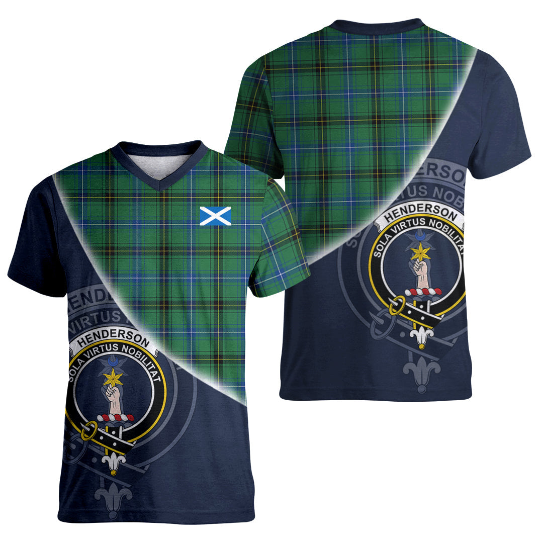 Printivon Henderson Ancient Tartan Scottish Crest T Shirt