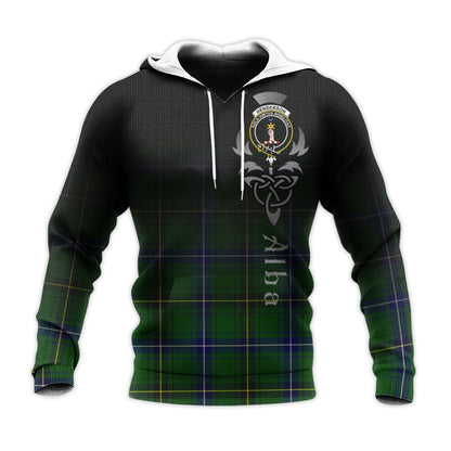 Printivon Henderson Modern Tartan Crest Alba Celtic Hoodie