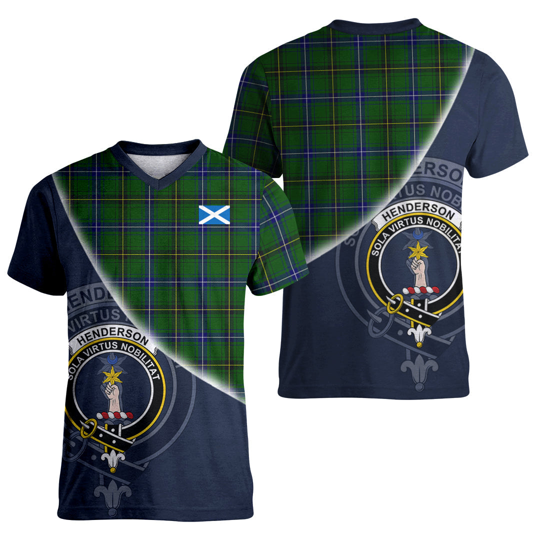 Printivon Henderson Modern Tartan Scottish Crest T Shirt