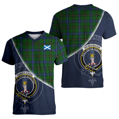 Printivon Henderson Modern Tartan Scottish Crest T Shirt